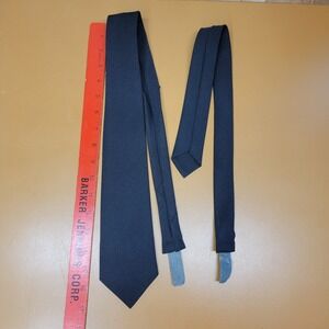 Giovanni Mens Necktie Solid Black Polyester Made in USA Classic Dress Tie 3 Inch